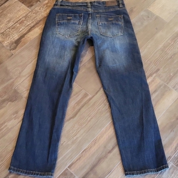 RSQ Melbourne Straight Leg Slightly Distressed Dark Blue Wash Jeans, 30x28 - Picture 9 of 11